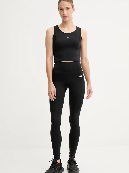 Adidas Performance legginsy treningowe Optime Essentials gładkie czarny