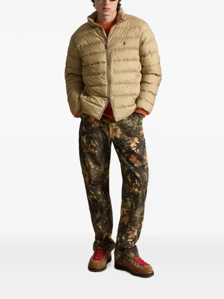 Mănuși Polo Ralph Lauren din piele de căprioară cu șireturi cu vârf închis albastru