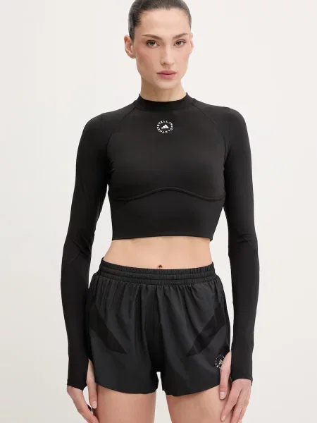 Antrenament tricou mânecă lungă Adidas By Stella Mccartney cu mâneci lungi lung negru