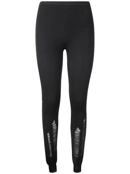 Legginsy Mm6 Maison Margiela z dziurami czarne