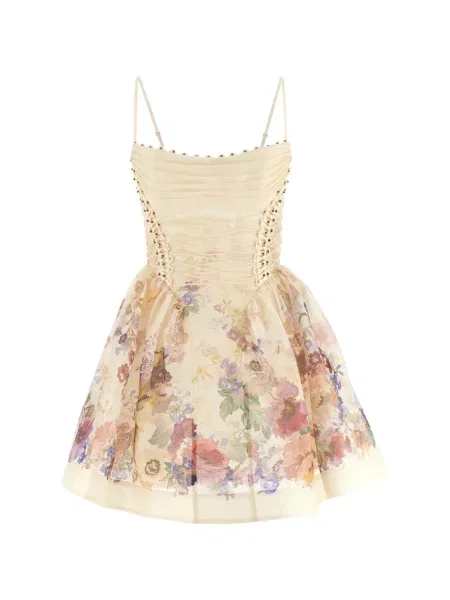Rochie mini Zimmermann cu model floral cu imagine