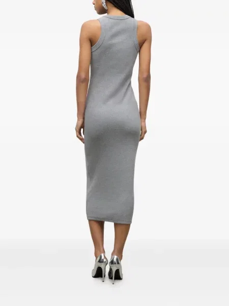 Rochie midi Area de cristal până la genunchi de costum gri