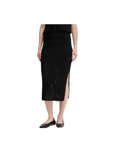 Dkny spódnica midi ołówkowa czarny