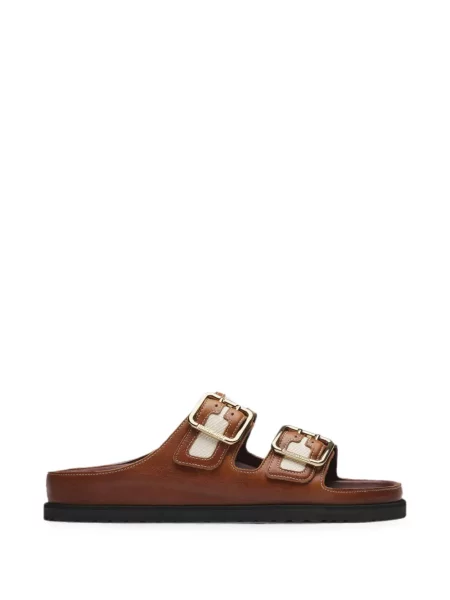 Sandale Birkenstock din canvas maro