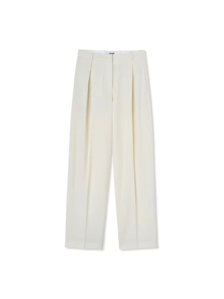 Spodnie Msgm wełniane białe