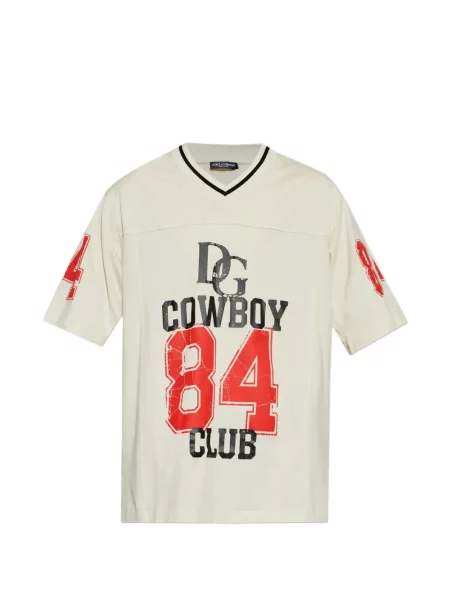 Tricou Dolce & Gabbana cu imagine cu decolteu în V