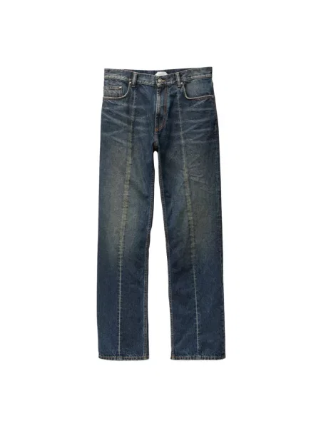Jeansy straight leg Versace niebieskie