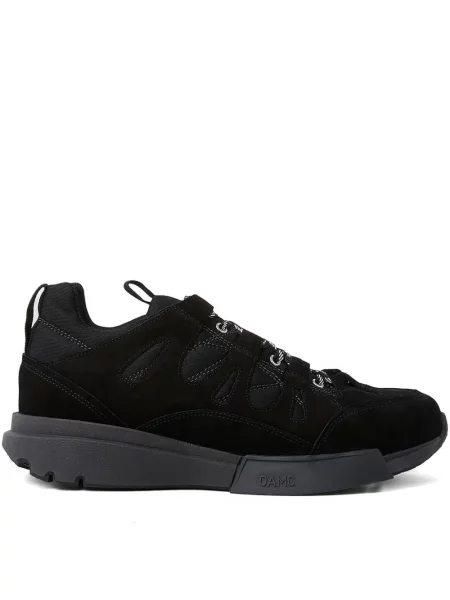Sneakerși Oamc din piele de căprioară negru