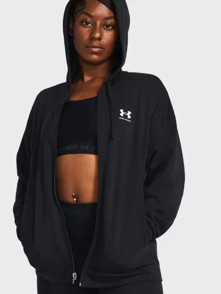 Махрова спортивна кофта Under Armour з капюшоном чорна