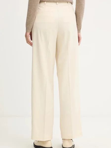 Kalhoty United Colors of Benetton high waist béžová