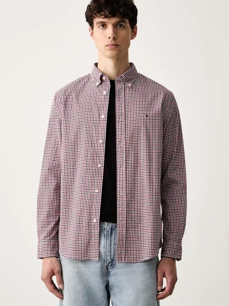 TOMMY HILFIGER Cămașă bleumarin alb roșu