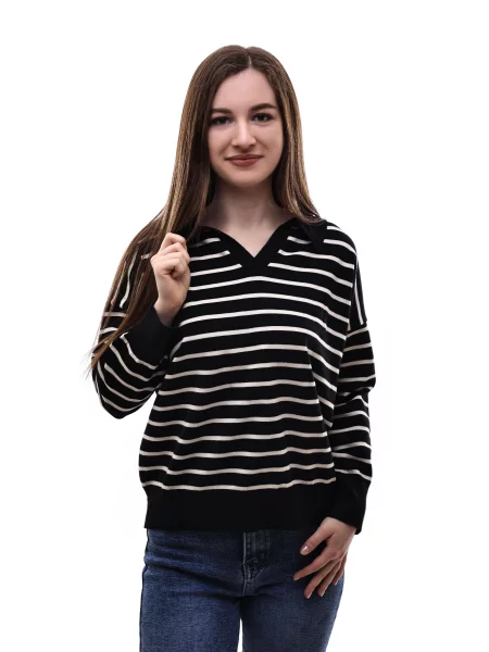 Джемпер STREAM білий/чорний білий