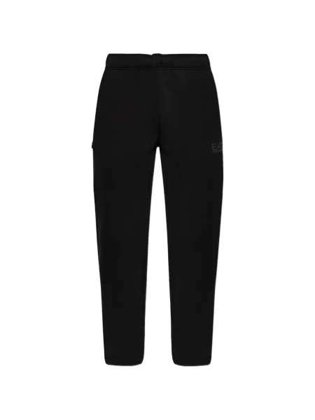 Pantaloni Ea7 Emporio Armani cu imagine alergare negru