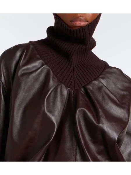 Usnjeni top Victoria Beckham modra