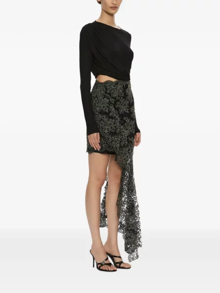 Rochie Christopher Esber din dantelă negru