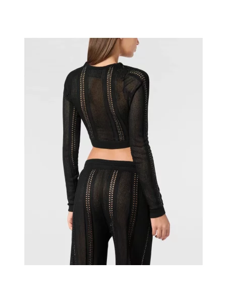 Dzianinowy sweter Philipp Plein czarny
