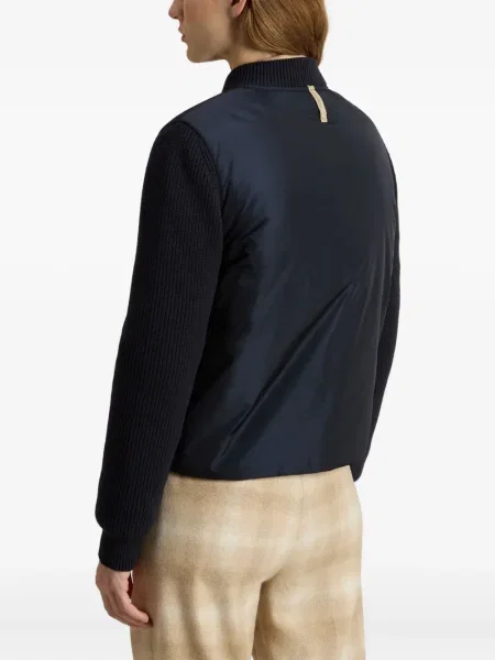 Geacă bomber Woolrich tricotate albastru