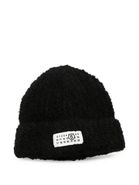 Căciulă Mm6 Maison Margiela cu autograf negru