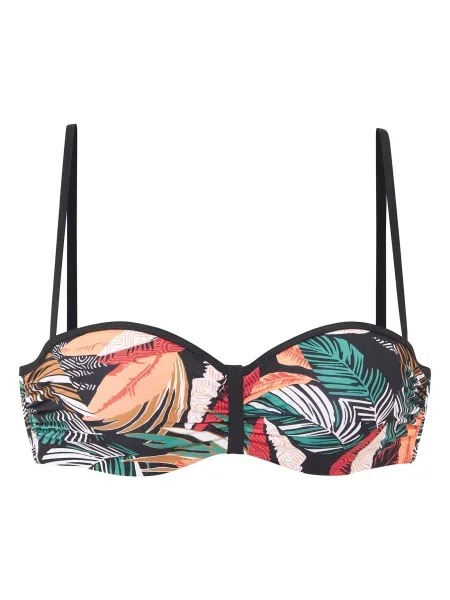 SUNSEEKER Sutien costum de baie verde smarald / portocaliu piersică / negru alb