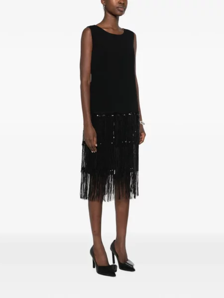 Rochie midi De Santis cu paiete negru