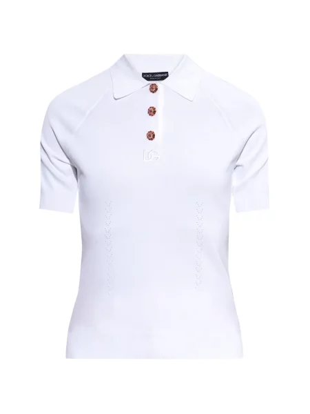 Top Dolce & Gabbana cu broderie alb