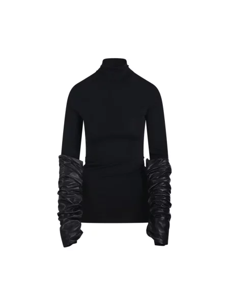 Sweter Darkpark skórzany czarny