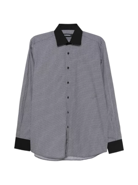 Cămașă Karl Lagerfeld cu imagine cu imprimeu geometric negru