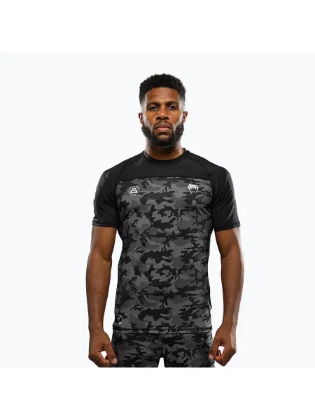 Tricou de antrenament pentru bărbați Venum X Polaris Dry Tech negru/gri furtună negru