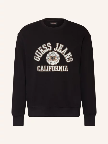 Guess Jeans bluza z nadrukiem czarny