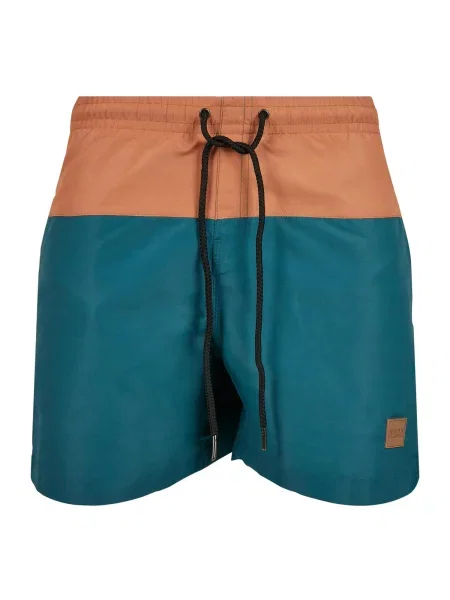 Urban Classics Plavecké šortky tmavě / hnědá modrá