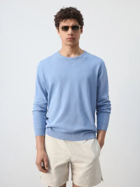 MANGO MAN Pulover Pedrosa deschis albastru