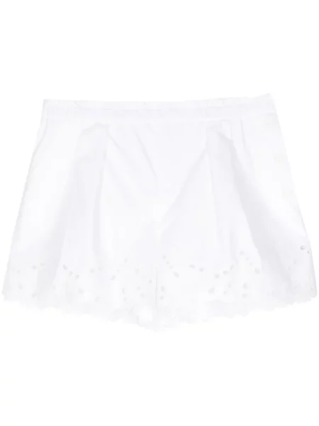 Pantaloni scurți Dice Kayek cu broderie alb
