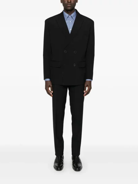 Pantaloni Canali de lână negru