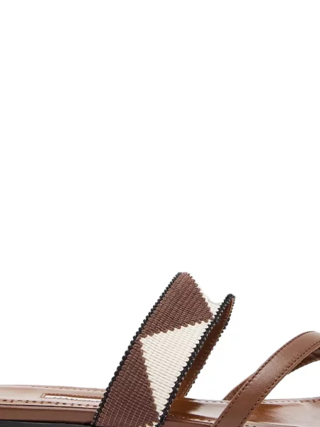 Sandale Manolo Blahnik fără toc maro