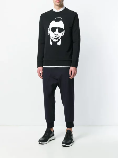 Lung tricou Neil Barrett negru