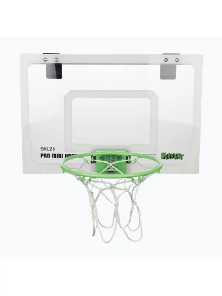 Zestaw do mini-koszykówki fluorescencyjny SKLZ Pro Mini Hoop Midnight biały