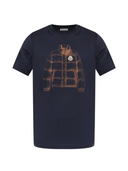 Tricou Moncler cu imagine albastru