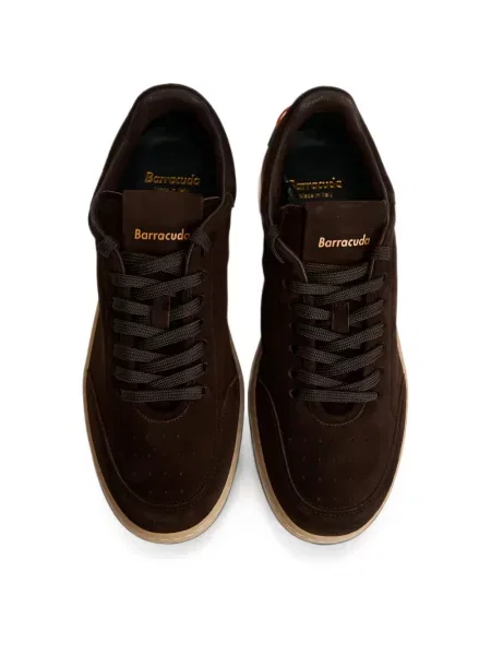 Sneakerși Barracuda din piele de căprioară maro