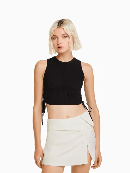 Bershka Fustă alb