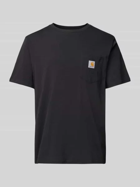 T-shirt z kieszenią na piersi Carhartt Work In Progress czarna