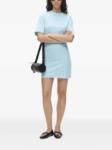 Rochie din denim Karl Lagerfeld Jeans albastru