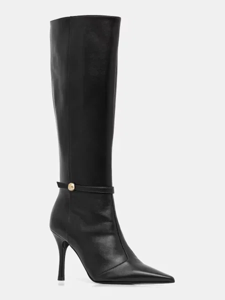 Kožne čizme Furla Sfera s tankom crna
