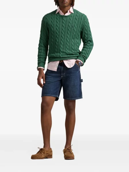 Slip de baie Polo Ralph Lauren alergare cu cordon cu imagine alb