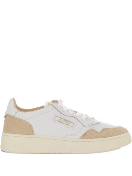 Sneakerși Autry cu șireturi din dantelă alb