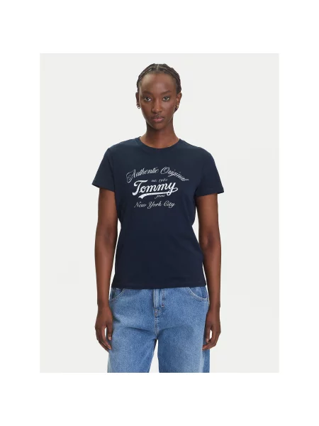 Majica Tommy Jeans modra