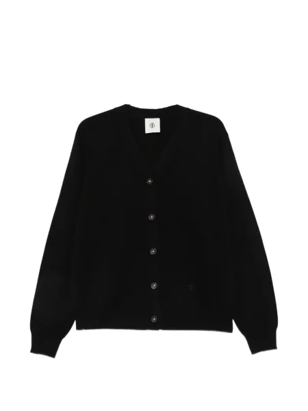Cardigan The Garment cu broderie cu decolteu în V negru