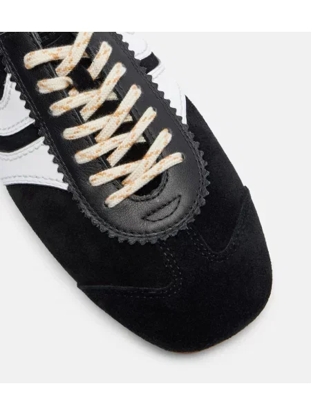 Papuci tip mules Dries Van Noten din piele de căprioară negru