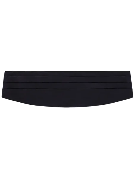 Curea Dolce & Gabbana de mătase plisată negru