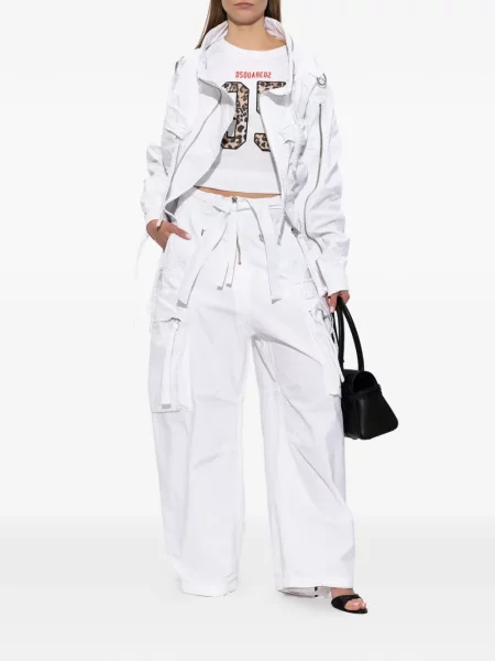 Pantaloni cargo Dsquared2 alb
