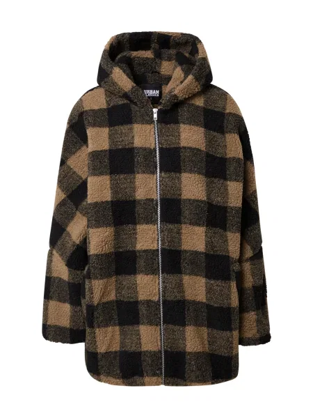 Urban Classics Geacă de iarnă / maro deschis / grej negru